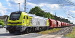 ATLU Euro 9000 LOk  2019 402  (NVR:  90 80 2019 402-7 D-ATLU ), aktueller Leasingnehmer? mit einem Kalizug am 01.06.26 Bahn�bergang N�he Bahnhof Br�ck (Mark).