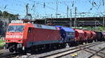 DB Cargo AG, Mainz [D] mit ihrer  152 155-8  [NVR-Nummer: 91 80 6152 155-8 D-DB] und einem Kalizug am 23.06.26 H�he Bahnhof Hamburg-Harburg.
