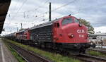Cargo Logistik Rail-Service GmbH, Barleben (CLR) mit der Doppeltraktion NoHAB AA16  My 1142  (NVR:  92 80 1227 005-6 D-CLR ) +  My 1151  (NVR:  92 80 1227 009-8 D-CLR ) und einem Kesselwagenzug (Ethanol) am 18.07.25 Höhe Bahnhof Magdeburg-Neustadt.