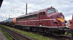 Cargo Logistik Rail-Service GmbH, Barleben (CLR) mit der Doppeltraktion NoHAB AA16  My 1142  (NVR:  92 80 1227 005-6 D-CLR ) +  My 1151  (NVR:  92 80 1227 009-8 D-CLR ) und einem Kesselwagenzug (Ethanol) am 18.07.25 Höhe Bahnhof Magdeburg-Neustadt.
