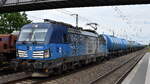 ČD Cargo a.s., Praha [CZ] mit ihrer Vectron  383 016-3  [NVR-Nummer: 91 54 7383 016-3 CZ-CDC] und einem Kesselwagenzug (f�r Dieselkraftstoff) am 02.06.26 H�he Bahnhof Saarmund.