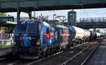 DPB Rail Infra Service GmbH, Frauental [A] mit ihrer Vectron '1293 907' [NVR-Nummer: 91 81 1293 907-2 A-DBP] und einem Ganzzug Druckgaskesselwagen am 26.09.26 Durchfahrt Bahnhof Berlin-Hohensch�nhausen.