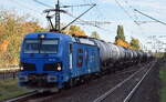 LEG - Leipziger Eisenbahnverkehrsgesellschaft mbH, Leipzig [D] mit der geleasten northrail Smarton '192 013'  [NVR-Nummer: 91 80 6192 013-1 D-NRAIL] und einem Kesselwagenzug am 16.10.26 H�he Bahnhof Berlin Hohensch�nhausen.