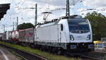 northrail GmbH, Hamburg [D] mit ihrer  188 109  [NVR-Nummer: 91 80 6188 109-3 D-NRAIL], aktueller Leasingnehmer? mit einem KLV-Zug am 20.08.26 H�he Bahnhof Magdeburg-Neustadt.