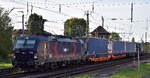 Bahnoperator Polska Sp. z o.o., Małaszewicze Małe [PL]  mit der geleasten Cargounit Vectron '5370 037-1', Name: 'Wojtek' (NVR: 91 51 5370 037-1 PL-ID') und einem KLV-Zug Richtung Polen am 05.10.26 H�he Bahnhof Frankfurt (Oder).
