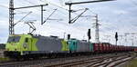 ArcelorMittal Eisenhüttenstadt Transport GmbH, Eisenhüttenstadt mit den geleasten Alpha Trains Loks '185 603-8' [NVR-Nummer: 91 80 6185 603-8 D-ATLU] mit '185 633-5' [NVR-Nummer: 91 80 6185 633-5 D-ATLU] und dem Erzzug aus Ziltendorf EKO am ...