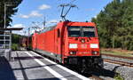 DB Cargo AG, Mainz [D] mit der Doppeltraktion  185 298-7  [NVR-Nummer: 91 80 6185 298-7 D-DB] +  185 308-4  [NVR-Nummer: 91 80 6185 308-4 D-DB] und dem Arcelor Eisenerzzug aus Hamburg Richtung