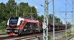 EBS Erfurter Bahnservice Gesellschaft mbH, Erfurt [D] mit der geleasten ELP Eurodual Lok  2159 227-8  [NVR-Nummer: 90 80 2159 227-8 D-ELP] und einem Schotterzug am 18.06.26 H�he Leipzig-Thekla.