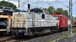 Hybridlok von ALSTOM Lokomotiven Service GmbH, Stendal (ALS)  1001 007-8  (NVR:  90 80 1001 007-6 D-ALS ) am Haken von der Wedler Franz Logistik GmbH & Co. KG Lok  112 006-2  (NVR:  91 80 6114 006-0 D-WFL ) am 18.06.26 H�he Leipzig-Thekla.
