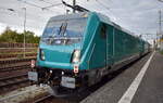 OnTrain Sp. z o.o., Wrocław [PL] mit den fabrikneuen TRAXX F160 MS3 Loks, Zuglok ist   388 093  [NVR-Nummer: 91 51 5388 093-4 PL-ONT] mit  388 090  [NVR-Nummer: 91 51 5388 090-0 PL-ONT] und hinten dran  388 091  [NVR-Nummer: 91 51 5388 091-8 PL-ONT] bei der Selbst�berf�hrung Richtung Polen �ber Frankfurt (Oder) am 10.09.26 Nebenbahnsteig F�rstenwalde (Spree).