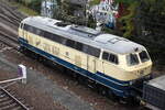 Railsystems RP GmbH, Gotha mit ihrer '218 488-5' (NVR: '92 80 1218 488-5 D-RPRS') an einem RailAdventure �berf�hrungszug (Ende des Zuges) gezogen von Vectron '193 511' am 27.10.26 H�he Berlin-Beusselbr�cke.