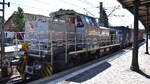 HRS - Hamburger Rail Service GmbH & Co. KG, Ahrensburg [D] mit der geleasten MaK G1000 BB Lok [NVR-Nummer: 92 80 1271 024-2 D-HRS] und einem �bergabe-Containerzug am 14.08.26 Durchfahrt Bahnhof Hamburg-Harburg.