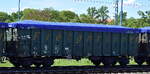 Drehgestell-Hochborwagen vom Einsteller Freightliner PL Sp. z o.o. mit deutscher Registrierung mit dr Nr. 37 TEN 80 D-FPL 5840 204-1 Eamnos mit Folie der polnischen  Fa. AGROL MATEJKA abgedeckt mit Getreide beladen in einem Ganzzug am 18.05.26 H�he Bahnhof Magdeburg-Hbf.