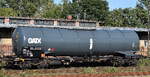 Kesselwagen vom Einsteller GATX Rail Austria GmbH mit deutscher Registrierung mit der Nr. 33 RIV 80 D-GATXA 7848 423-9 Zans, lt. UN-Nr.: 30/1202 f�r die Bef�llung mit Dieselkraftstoff in einem Ganzzug am 29.08.26 H�he Bahnhof Frankfurt (Oder).