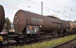 Kesselwagen vom Einsteller GATX Rail Germany GmbH mitder Nr. 33 RIV 80 D-GATXD 793 3 712-1 Zacens Bf. Altenburg, lt. UN-Nr.: 60/1547 f�r die Bef�llung mit Anilin in einem Kesselwagenzug am 29.10.26 H�he Bahnhof Magdeburg Neustadt.