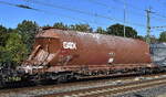 Drehgestell-Staubgutwagen vom Einsteller GATX Rail Germany GmbH mit der Nr. 33 RIV 80 D-GATXD 9324 130-9 Uacs Bf. Altenburg in einem Ganzzug am 06.09.26 H�he Bahnhof Leipzig Thekla.
