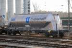 Staubsilowagen der Zementfirma Dyckerhoff eingestellt vom Wageneinsteller GATX in Deutschland mit der Nr.