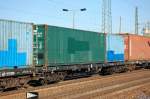 Polnischer Containertragwagen der PKP Cargo eingestellt mit der Nr.