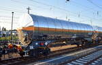 Recht neuer polnischer Druckgaskesselwagen der Fa. PCC Rokita S.A. mit der Nr. 33 TEN 51 PL-PCCR 7809 000-7 Zagns (GE) für die Befüllung mit Ethylenoxid mit Stickstoff bis zu einem höchstzulässigen Gesamtdruck von 1 MPa (10 bar) bei 50 °C siehe UN-Nr.: 263/1040 in einem gemischten Güterzug am 19.06.25 Höhe Bahnhof Senftenberg.