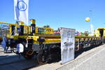 Drehgestell-Oberbaustoffwagen f�r Bahnschwellen vom Hersteller Tatravag�nka a.s. Poprad mit der Nr. 31 TEN GE 85 CH-SBBI 3980 055-3 Rlnps f�r die Fa. Schweizerische Bundesbahnen Infrastuktur pr�sentiert auf der InnoTrans 2026 Berlin, 23.09.26