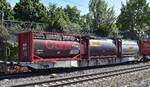 Drehgestell-Containertragwagen vom Einsteller HUPAC mit der Nr.