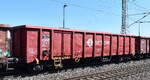 Drehgestell-Hochbordwagen vom Einsteller ERMEWA SA mit slowakischer Registrierung mit der Nr.