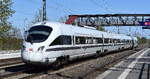 DB AG mit einem ihrer beiden TrainLab Versuchszüge, der BR 605 (ICE-TD), der '605 119-6' (NVR: '95 80 0605 119-6 D-DB.......') am 22.04.26 Höhe Bahnhof Saarmund.