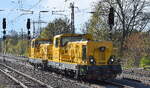 DB InfraGO AG, Frankfurt (M), Fahrzeugnutzer: Instandsetzung/Maschinenpool mit ihrer Hybridloks  1004 101  (NVR:  90 80 1004 501-5 D-DBMP ) +  1004 504  (NVR:  90 80 1004 504-9 D-DBMP ) am 16.04.26 Höhe Bahnhof Saarmund.