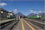 Trenord ETR 421  Rock  in Domodossola - das Bild zeigt wie  eintönig  das Betriebsgeschehen in diesem herrlichen Grenzbahnhof geworden ist.