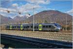 Der FS Trenitalia Ale 502 ME Minuetto  (UIC 94 83 4502 079-0 I-TI) in Domodossola.