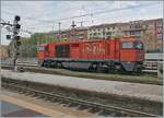 Die Dinazzano P� Diesellok G 2200-33 (92 83 2200 033-4 I-DPO) steht in Milano Centrale.