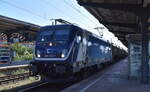 ČD Cargo a.s., Praha [CZ]mit ihrer recht neuen '388 026-7' [NVR-Nummer: 91 54 7388 026-7 CZ-CDC] und einem Kesselwagenzug (für flüssige umweltgefährdende Stoffe) am 11.08.25 Durchfahrt Bahnhof Magdeburg-Neustadt.