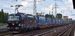 FPL - Freightliner PL Sp. z o.o., Warszawa [PL] mit der neuen geleasten polnischen Cargounit Vectron '5370 164-3 / 6193 534', Name: 'MARC' [NVR-Nummer: 91 51 5370 164-3 PL-ID] und einem KLV-Zug am 20.08.25 Höhe Bahnhof Schönefeld. b. Berlin.