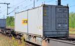 Normale Container sieht man vom schweizer Logistiker BERTSCHI eher selten mal, 03.09.14 Bhf.