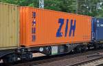 Noch ein oranger ZIH Container am 17.07.15 Berlin Hirschgarten.