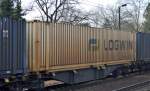 Ein Transportlogitiker und Intermodal- Unternehmen aus Luxemburg, die Fa.Logwin AG mit einem 40`Standart-Container aam 01.03.16 Berlin-Hirschgarten.
