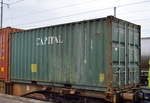 20’ Standard Dry Container der Fa. Capital Intermodal Limited aus Hong Kong am 14.03.17 Bf. Flughafen Berlin-Schönefeld. 