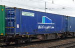 B.G. Freight Line B.V. aus Rotterdam mit einem großen 45ér Container einer privaten Firma? am 20.11.17 Bf. Flughafen Berlin-Schönefeld.