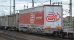 Auch recht häufig auf KLV-Zügen zu sehen, LKW-Auflieger vom großen italienischen Logistiker arcese (Gruppo Arcese), 03.05.14 Bhf.