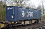 DFDS  Wechselbrücke der Fa. Det Forenede Dampskibs-Selskab (Die Vereinigte Dampfschiff-Gesellschaft) aus Dänemark am 31.01.18 Berlin-Hirschgarten.