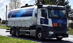 Ein MB ANTOS 2536 Gasdruckkessel-LKW (UN-Nr.: 23/196 = Kohlenwasserstoffgas) der Fa.
