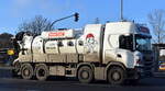 AQUA-TOOL GmbH mit einem gewaltigen SCANIA G 500 Kanalreinigungsfahrzeug am 15.12.25 Berlin Marzahn.