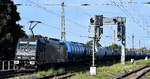 Lotos Kolej Sp. z o.o. mit der geleasten CARGOUNIT Lok '370 041-3' [NVR-Nummer: 91 51 5370 041-3 PL-ID] und einem Kesselwagenzug am 11.08.25 Höhe Bahnhof Magdeburg-Neustadt.