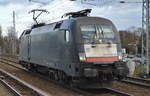 Ein weiterer MRCE Taurus von TXL ES 64 U2-005 [NVR-Number: 91 80 6182 505-8 D-DISPO, Siemens Bj.2002] am 08.12.17 Berlin-Karow.