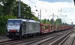 MRCE Dispolok E 189-458/ES 64 F4-458 für DB/Schenker mit PKW-Transportzug (leer) am 15.07.15 Berlin-Hirschgarten.