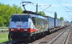 LTE Netherlands B.V. mit der MRCE Dispo ES 64 F4-213/ 189 213-2 und KLV Zug aus Polen Richtung Niederlande am 01.06.17 BF. Berlin-Hohenschönhausen.
