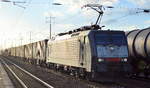 DB Cargo Deutschland AG mit der MRCE Dispo ES 64 F4-459/E 189-459 und gemischtem Güterzug am 01.02.18 Bf.