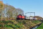 Containerzug mit 6434 durchfahrt am 17 November 2018 Tilburg Oude warande.
