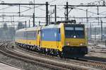 Intercity aus Amsterdam mit 186 024 treft am 26 M�rz 2017 in Rotterdam Centraal ein.
