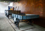 Der zweiachsige offene Pferdebahn-Güterwagen NTM G 1 und der einachsige offene Pferdebahn-Gepäckwagen NTM Dk 2 am 24 Juni 2025 im Het Spoorwegmuseum (bis 2005 NSM - Nederlands Spoorwegmuseum